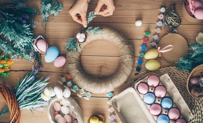 Easter concept. Easter photo. Eggs. Handmade. Background. Egg. Holidays. 