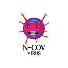 Obraz premium Coronavirus 2019-nCoV. Corona virus icon. Black on white background isolated. China pathogen respiratory infection (asian flu outbreak). influenza pandemic. virion of Corona-virus. Vector