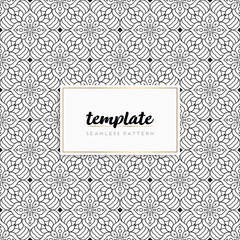 Background mandala seamless pattern vector