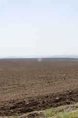 Fototapeta na wymiar plowed fields. arable land for wheat. agricultural fields