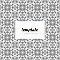 Background mandala seamless pattern vector