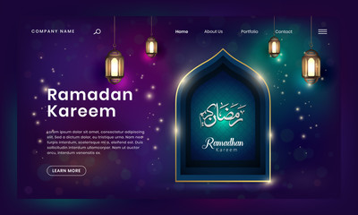 Ramadan Kareem Landing Page Design