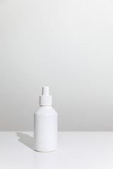 Medical white bottle isolated on white background