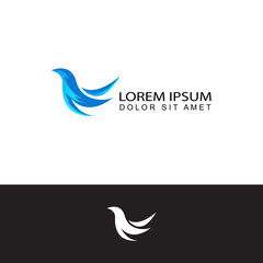 bird logo template design vector