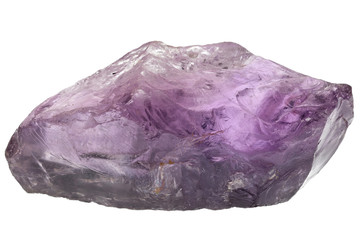 amethyst from India isolated on white background