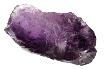 amethyst from India isolated on white background