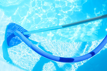 pool cleaning service. pool maintenance tools. high quality shot