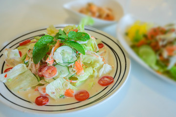 Spicy Blue Crab Salad in a Plate
