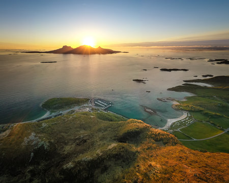 Sonnenuntergang an der norwegischen K&uuml;ste
