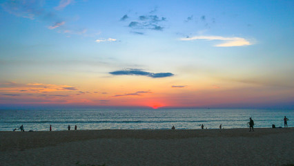 Fototapeta na wymiar beautiful sunset at Karon beach Phuket Thailand