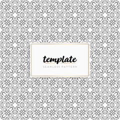 Background mandala seamless pattern vector