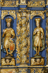 Saints Casimir and Emeric, statue on the high altar in the Parish church of St. Barbara in Vrapce, Zagreb, Croatia