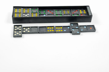 Domino on a white background