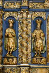 Saints Ladislaus and Stephen, statue on the high altar in the Parish church of St. Barbara in Vrapce, Zagreb, Croatia