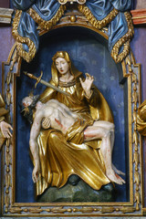 Obraz premium Our Lady of Sorrows, church of Saint Barbara in Vrapce, Zagreb, Croatia