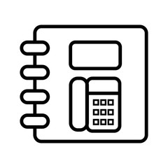 Address phone book icon vector