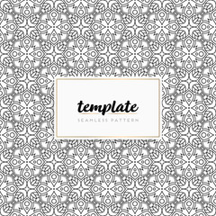 Background mandala seamless pattern vector