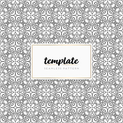 Background mandala seamless pattern vector