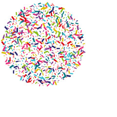 Color Celebrate Dust Backdrop. Rain Wallpaper. Round Invitation Design. Color Festival Illustration.