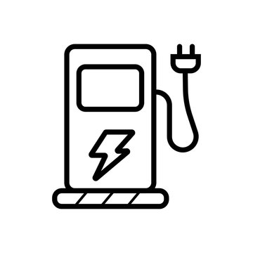 Electric Fuel Pump Icon On White Background.