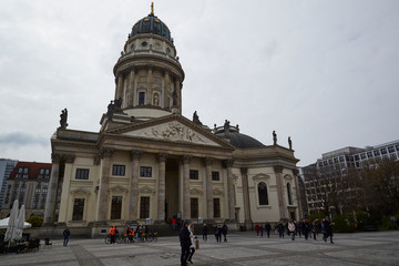 Obraz premium Berlin, Germany - April 15th 2019 - Old Town Berlin displays a huge number of beautiful landmarks. Here in particular a government palace built in Neoclassic Style