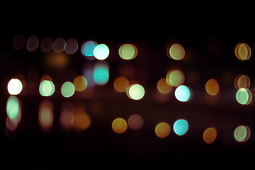 Abstract Lights. Unfocused Light background. Blured night light. bokeh background, Blur concept