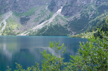 Krajobraz górski jezioro Morskie Oko Tatry