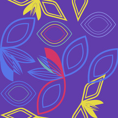 Abstract seamless colourful pattern exotic shapes backgrounds