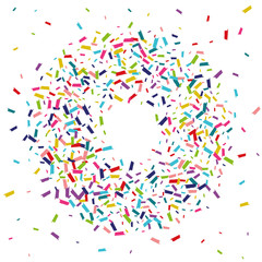 Rainbow Vector Rain Wallpaper. Splash Background. Splash Decoration Texture. Color Carnaval Postcard.