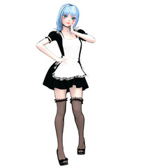 Japanese 3d anime girl.