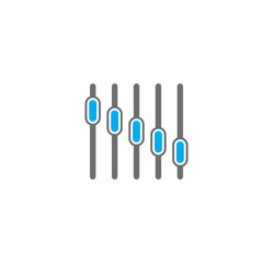 Equalizer related icons set on background for graphic and web design. Creative illustration concept symbol for web or mobile app