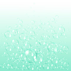 Flying rainbow transparent soap bubbles on checkered background.Reaistic colored balls.Vector texture.