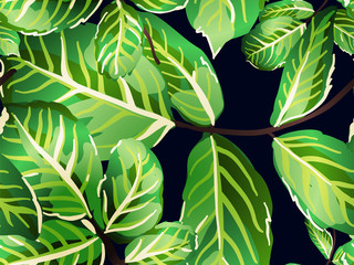 Leaves Seamless Pattern.
