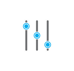 Equalizer related icons set on background for graphic and web design. Creative illustration concept symbol for web or mobile app