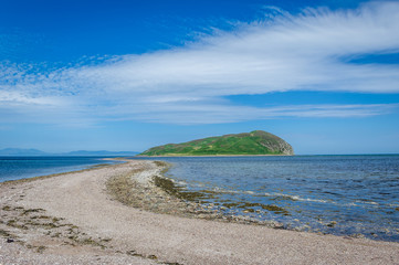Way to Davaar island, wich is only available at low tide. Campbeltown, Scotland