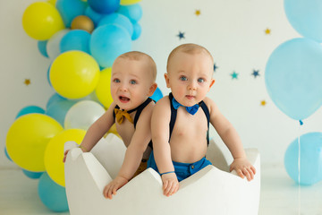 first birthday twin boys