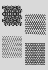 set of seamless geometric patterns