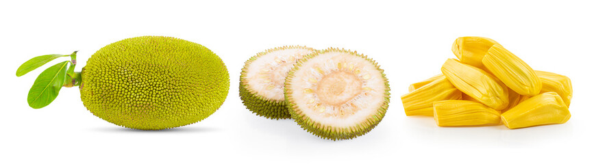 jack fruits on white background