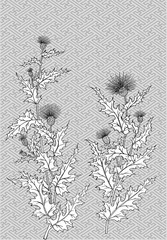 abstract floral background with flowers