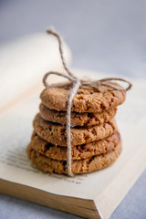 cookies on a book