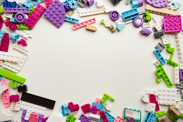 Fototapeta premium Children's designer on a white background