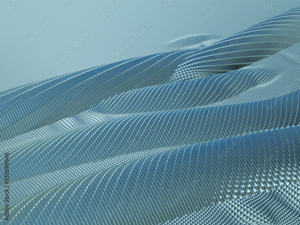 Poster abstract 3d mesh wave background. futuristic technology style. elegant background for business prese