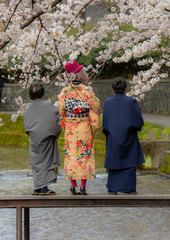 Japanese kimono people