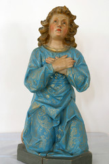 Angel, statue in Church of St. Matthew the Apostle and Evangelist in Stitar, Croatia