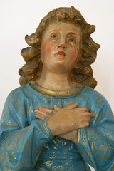 Angel, statue in Church of St. Matthew the Apostle and Evangelist in Stitar, Croatia