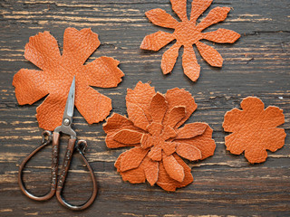 Genuine Leather. Sewing a purse. Leather work. Tools for sewing bags, wallets, clutches. Stitching....