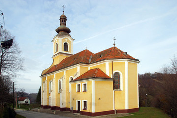 Fototapeta na wymiar Church of Saint Peter and Paul in Cvetlin, Croatia
