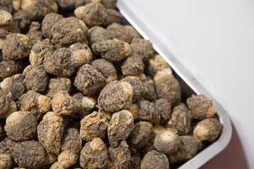 A pile of Chinese medicinal herbs maca