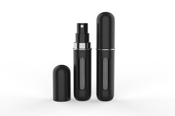 Obraz premium Blank Refillable Aluminum Atomizer For Branding, 3d render illustration.