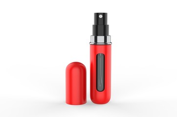 Blank Refillable Aluminum Atomizer For Branding, 3d render illustration.